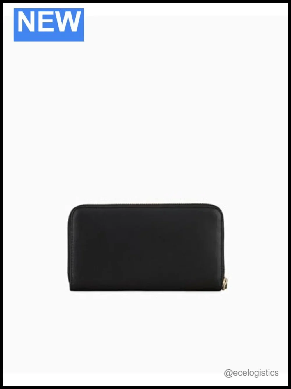 Armani Exchange Logo Zip Around Wallet Wristlet - Polyester, Credit Card Slots,
